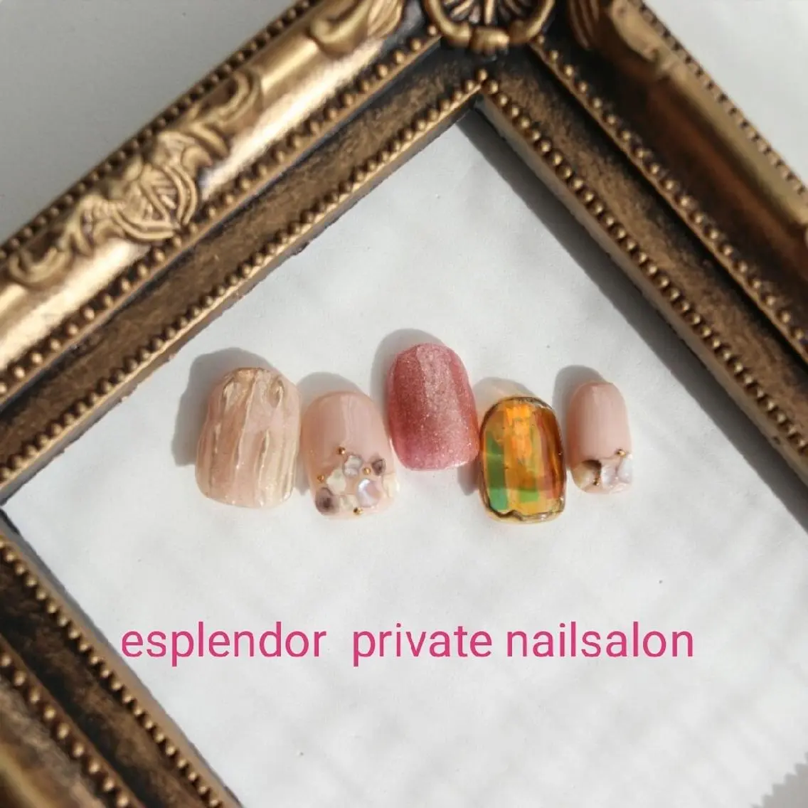 ネイル オーロラネイル クリアネイル ミラーネイル ニュアンスネイル esplendor  小野寺のネイルデザイン