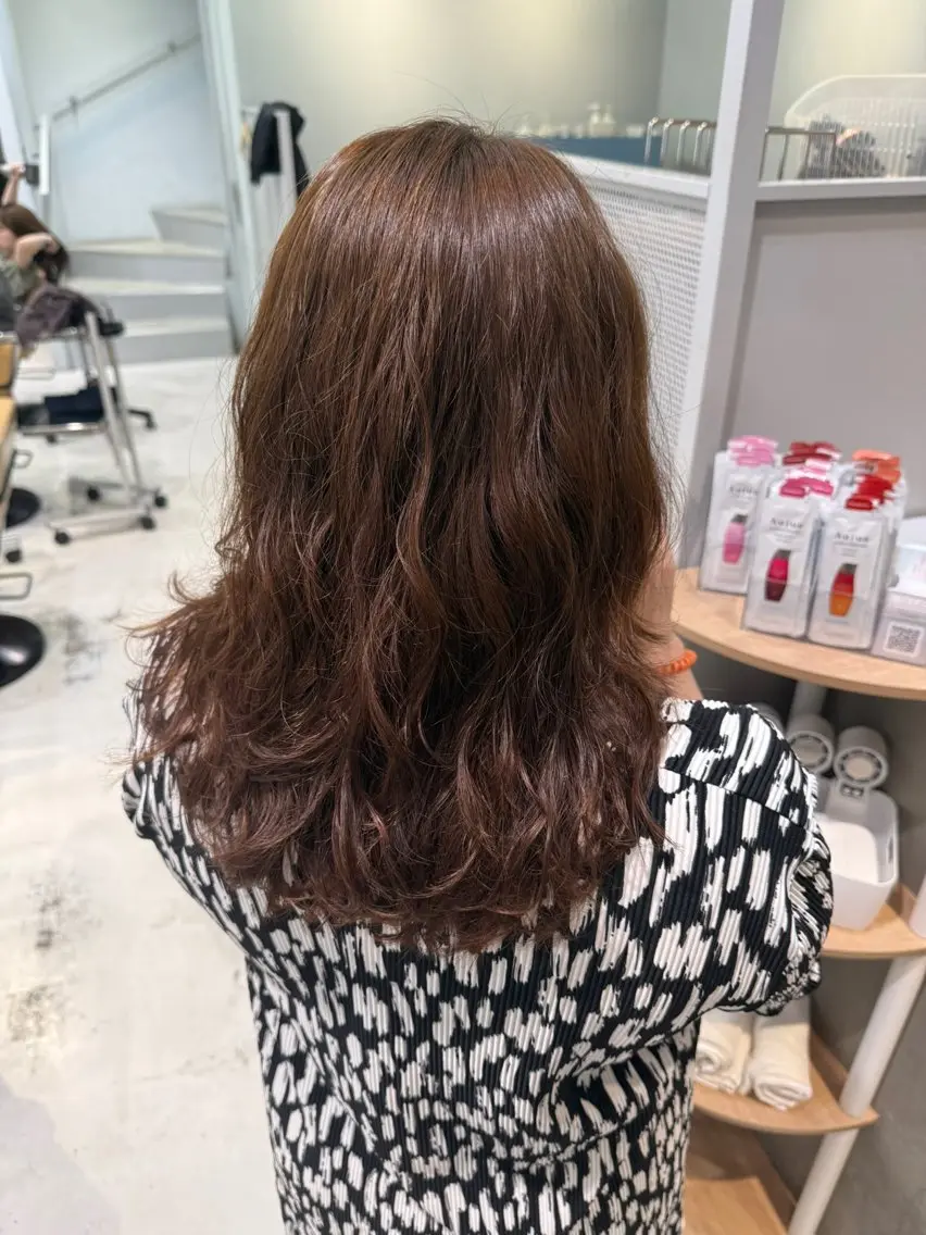 ロング パーマ デジタルパーマ パーマ 辻岡 悠稀のヘアスタイル