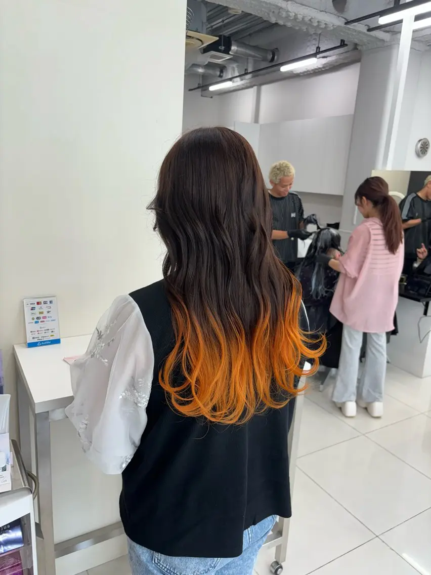 ミディアム カラー グラデーションカラー ヘアカラー トリートメント ⭐️無料!カット モデル募集⭐️夕貴のヘアスタイル