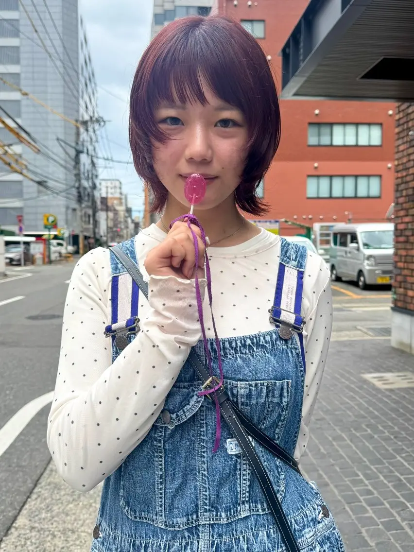 ミディアム カラー カット ヘアカラー トリートメント しずく/Lilu/ 博多美容室のヘアスタイル