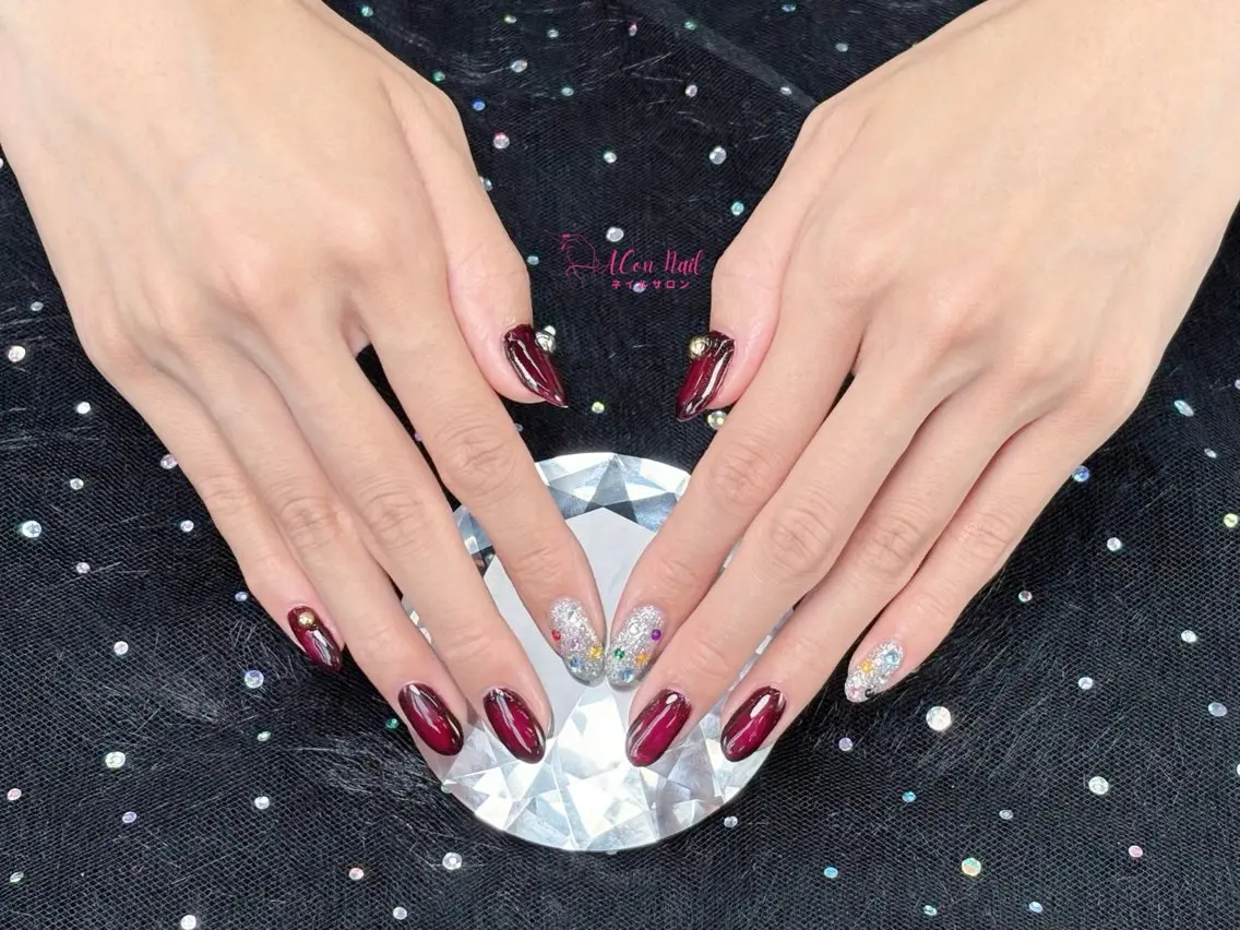 ネイル 桜ネイル 長さ出し フラワーネイル フレンチネイル ジェルネイル ハンドネイル ACon NailSalonのネイルデザイン