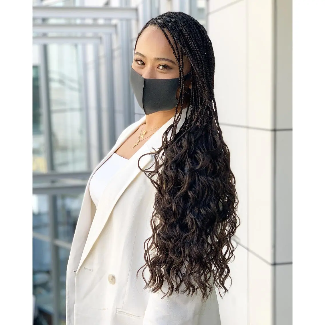 ロング カラー パーマ ヘアアレンジ メンズ キッズ エクステ BRAIDS💎愛子 大人ハイライト💎のヘアスタイル