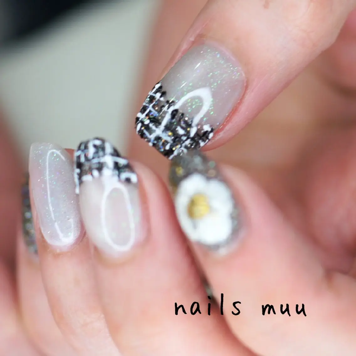 ネイル オーロラネイル キラキラネイル nails muu まゆのネイルデザイン