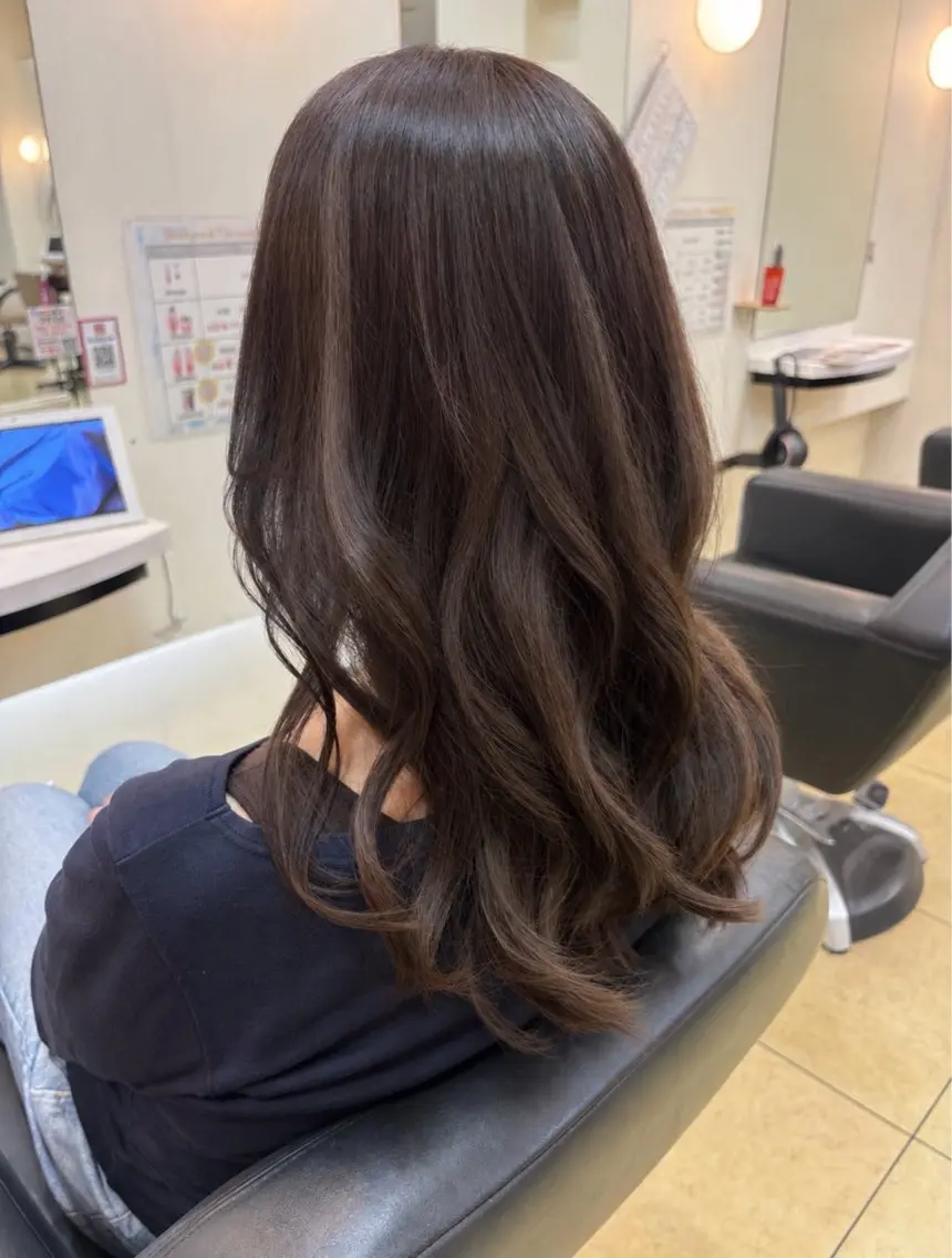 ロング カラー トリートメント ヘアカラー トリートメント 💙眞榮田 純花💙のヘアスタイル
