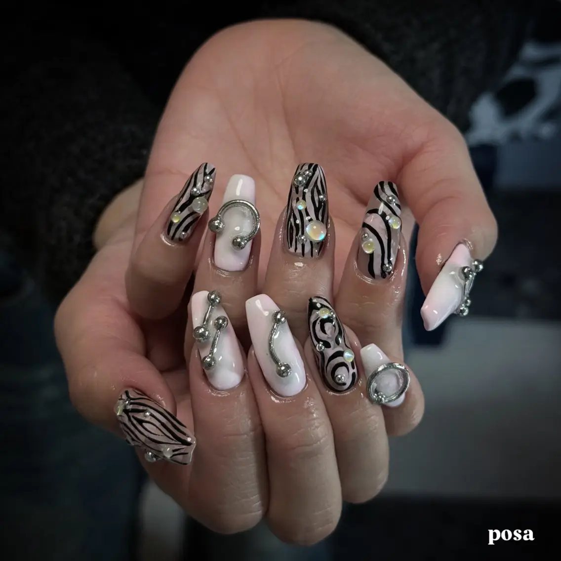 ネイル シンプルネイル ハンドネイル posa nail モエミのネイルデザイン