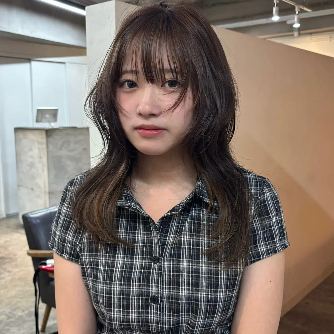 セミロング カラー ヘアカラー 脩 子のヘアスタイル