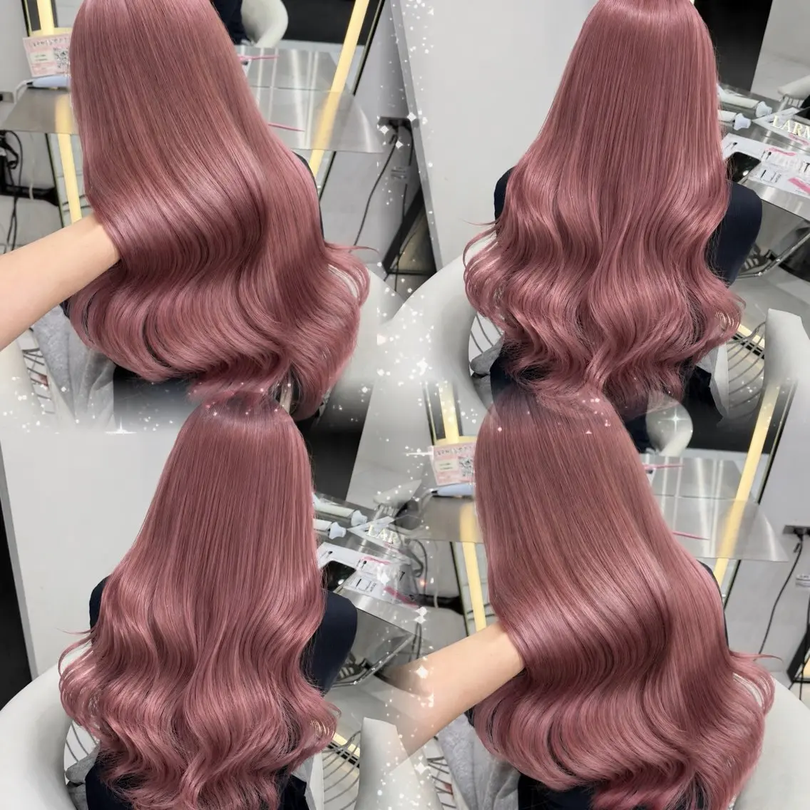 ロング カラー ブリーチ カット ヘアカラー トリートメント うる艶カラー×韓国 ヘア/Yumi🎀のヘアスタイル