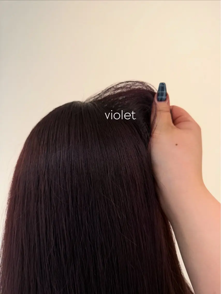 セミロング カラー 透明感カラー バイオレットカラー カット ヘアカラー トリートメント 髪質改善/韓国風 🦕ＡＫＡＲＩ🩵のヘアスタイル