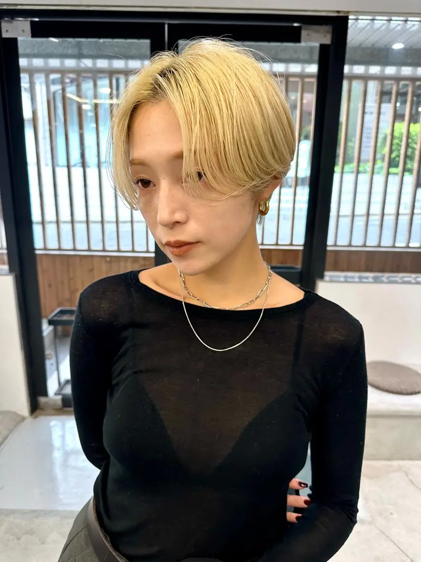 ショート カット ヘアカラー 骨格診断で絶対可愛い ✨丸みショート✨凌弥のヘアスタイル