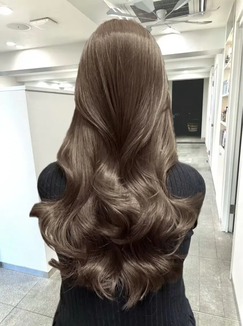 ロング 韓国風ヘア レイヤーカット 縮毛矯正 美髪矯正特化美容師✨ あんりのヘアスタイル