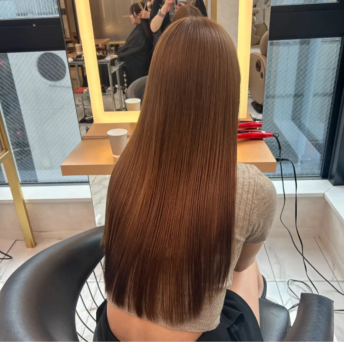 ロング カラー 𝑨𝑲𝑶 🍒/ 暖色カラーのヘアスタイル