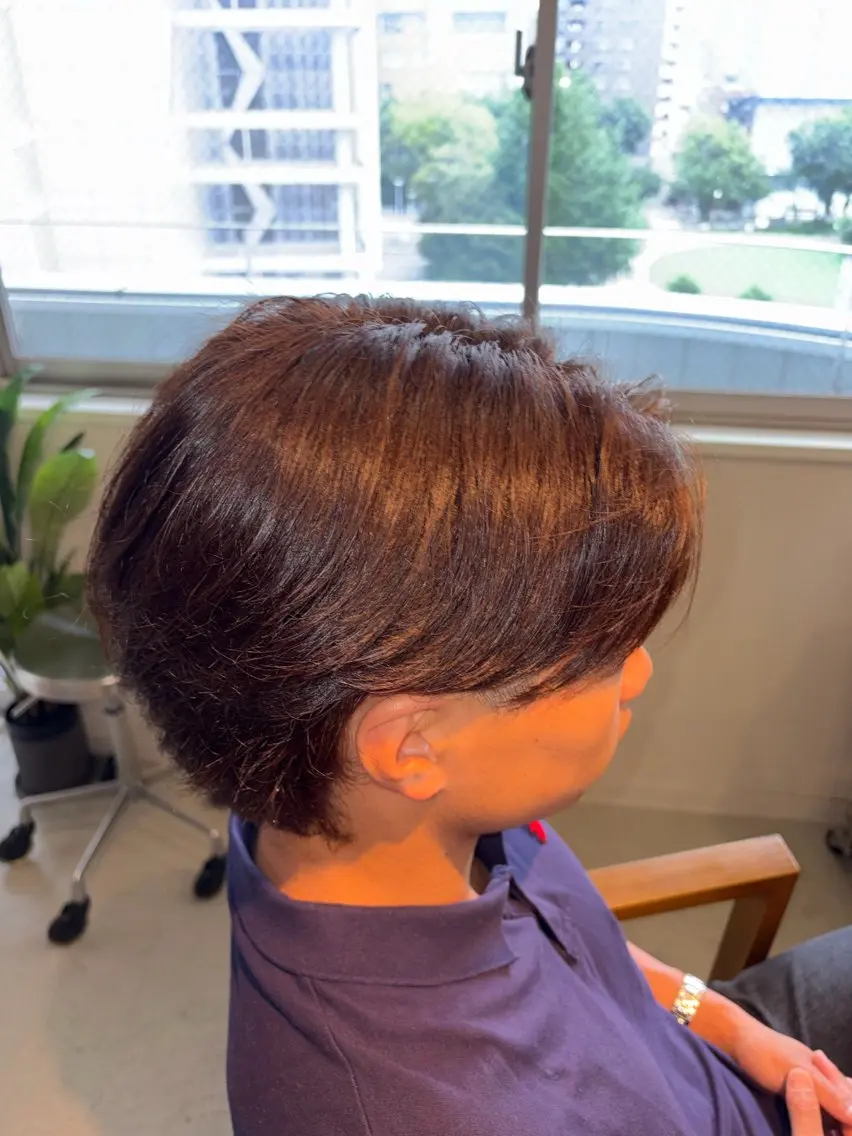 カラー メンズ ヘアカラー 艶透明感カラー/ 暖色カラー/髪質改善のヘアスタイル
