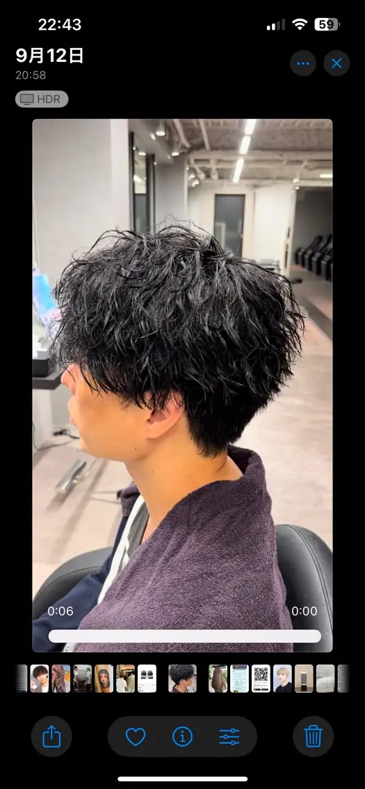 ショート カット パーマ メンズ特化／短髪 石飛皓平のヘアスタイル