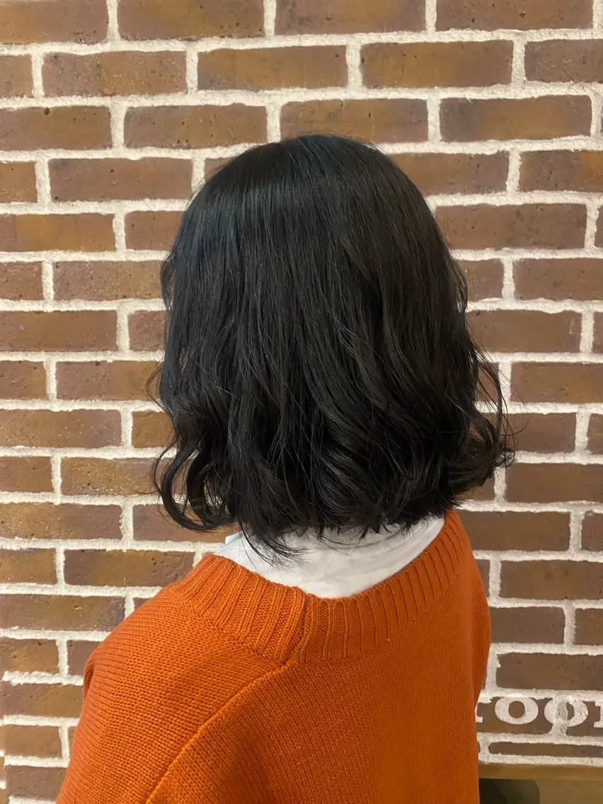 ミディアム カラー ヘアカラー 髪質改善 すずきひじりのヘアスタイル
