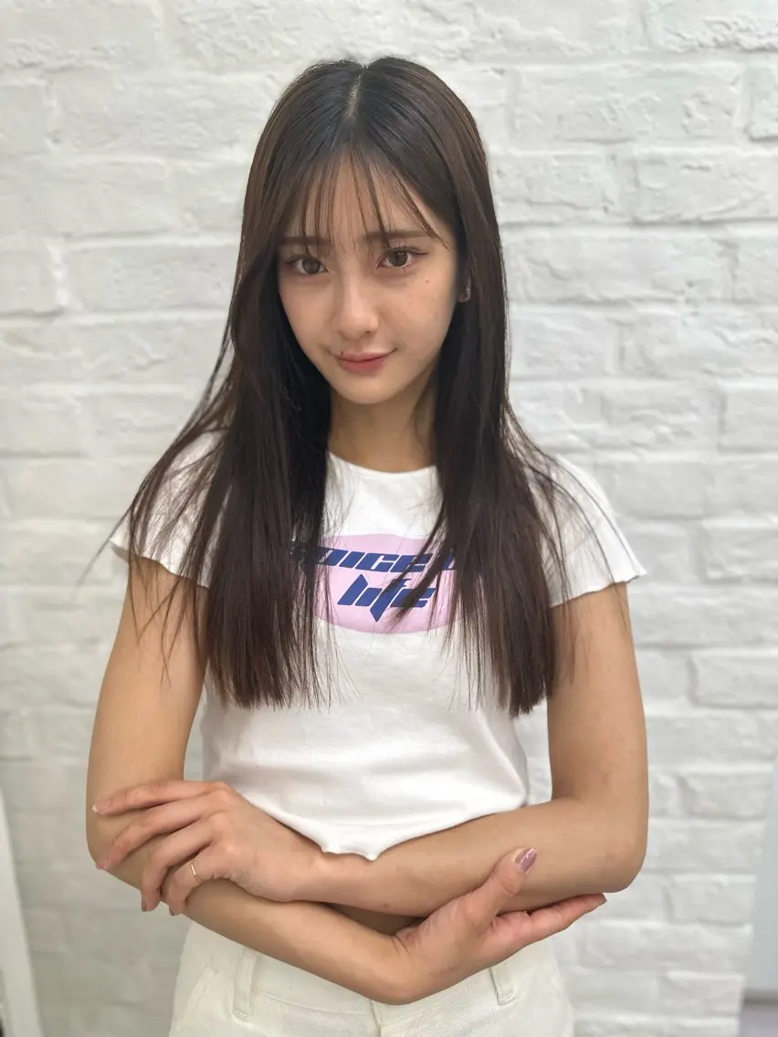 セミロング カット ヘアカラー トリートメント ヘッドスパ ヘアセット 前髪顔まわりカット 🌈中村海聖のヘアスタイル