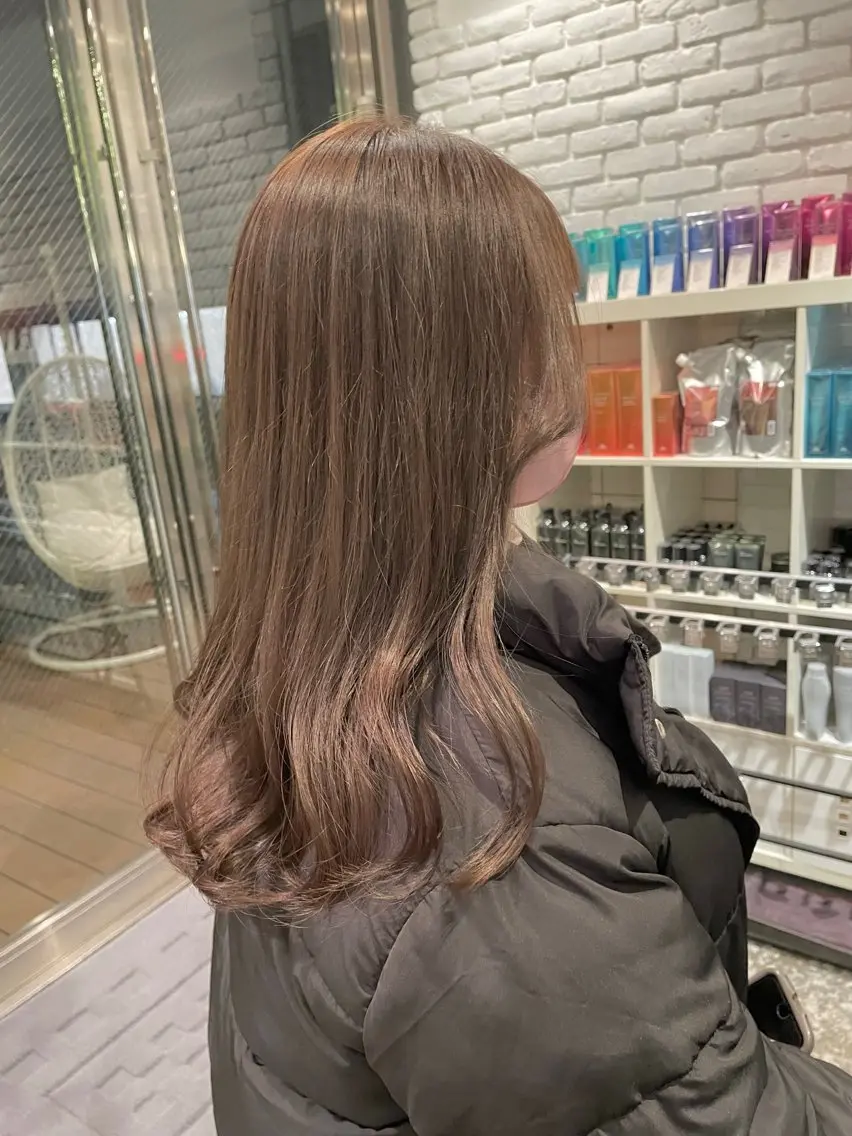 カラー グレージュ オリーブグレージュ オリーブグレー カット ヘアカラー トリートメント ヘアセット ♡レイヤーボブ パーマ/うらら♡のヘアスタイル