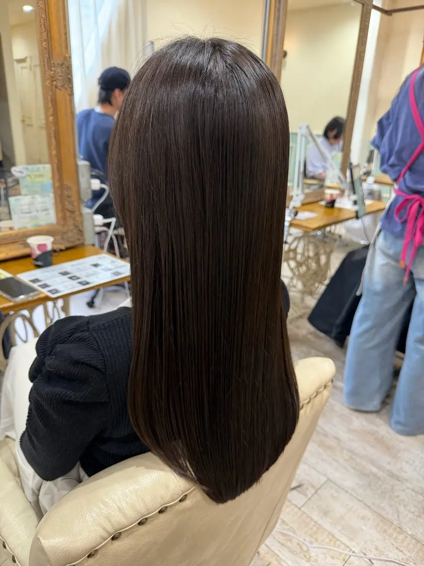 ロング カラー 髪質改善 レイヤーカット カット ヘアカラー 縮毛矯正 トリートメント 新越谷noble店長 松本拓也▶◀*.のヘアスタイル