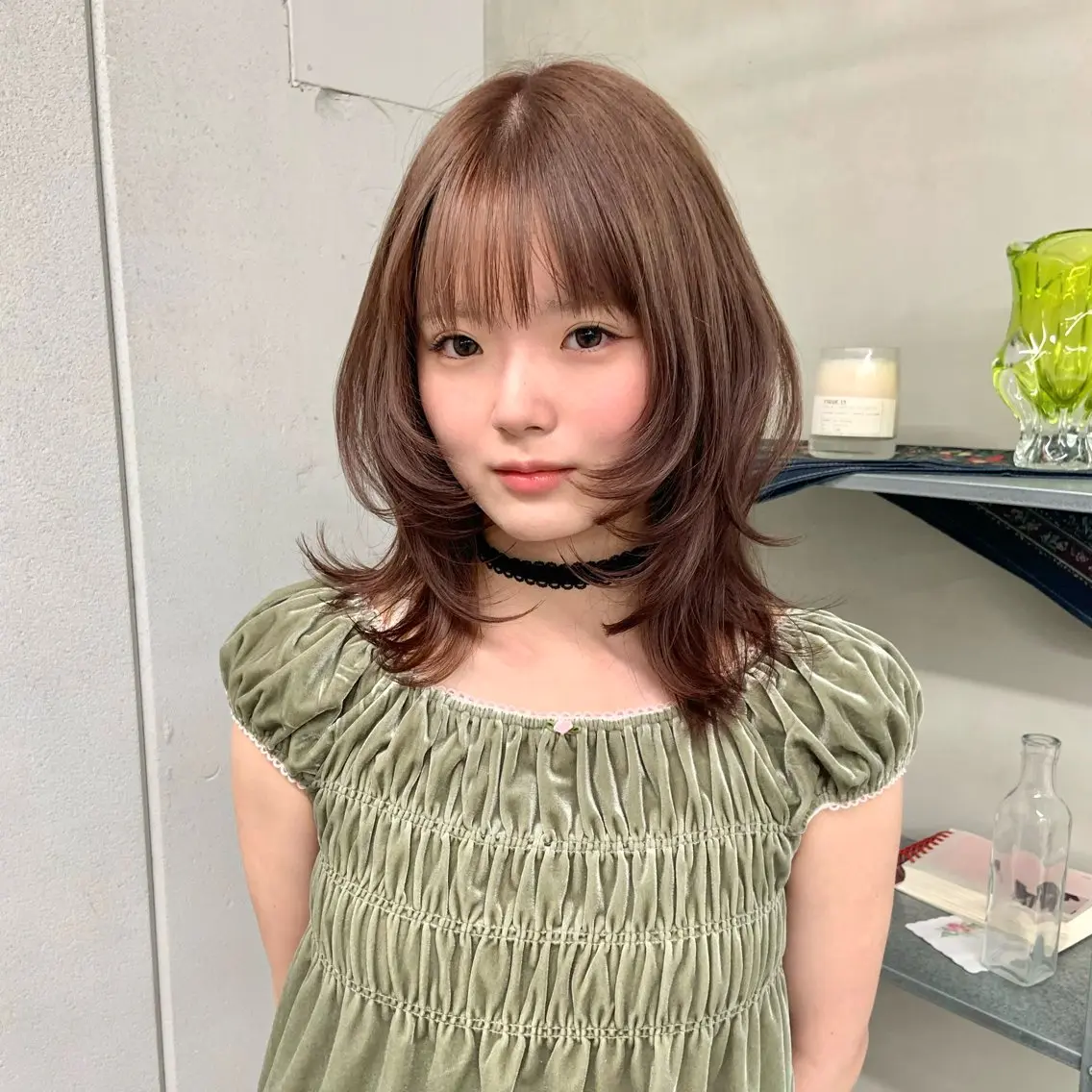 ミディアム カラー ブリーチ カット ヘアカラー トリートメント 淡いCOLOR/ Layer/UNAのヘアスタイル