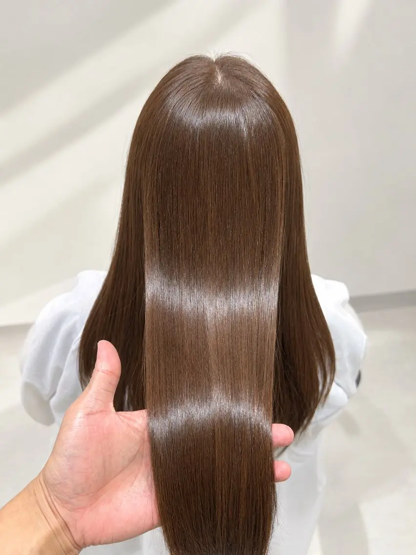 セミロング カラー 柳澤 武宏のヘアスタイル