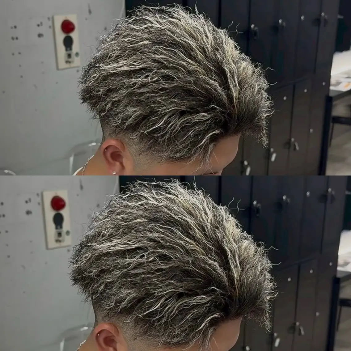 ショート カラー パーマ メンズ メンズハイライト メンズパーマ ハイライトカラー ハイライト カット ヘアカラー パーマ トリートメント 山﨑 結太のヘアスタイル