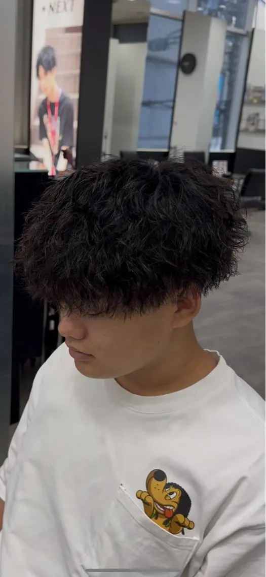 パーマ メンズ マッシュ メンズパーマ スパイラルパーマ カット パーマ メンズヘア カット、パーマ特化のヘアスタイル