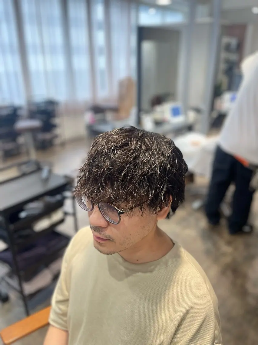 パーマ メンズ 田中 公亮のヘアスタイル