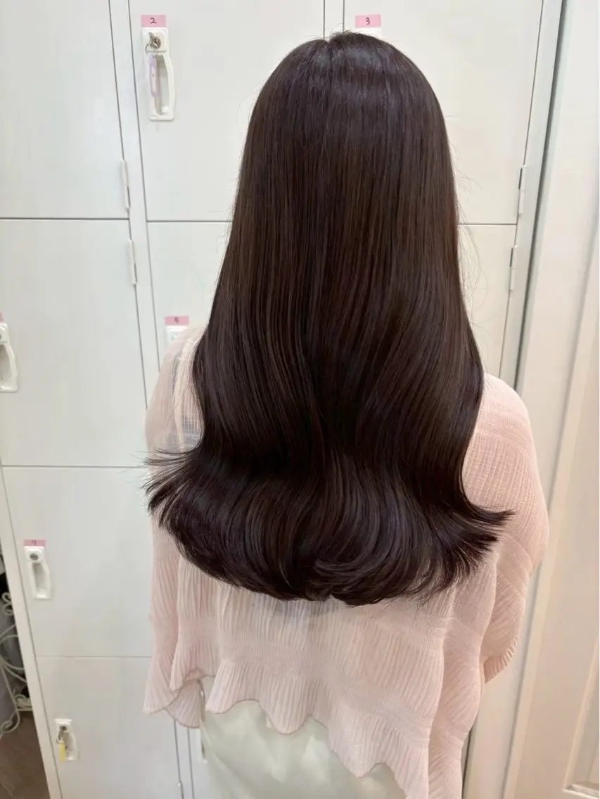 ロング カラー ブリーチ ブリーチなしカラー ヘアカラー 滝天芙音【艶カラー/ ブリーチなし/川越】のヘアスタイル