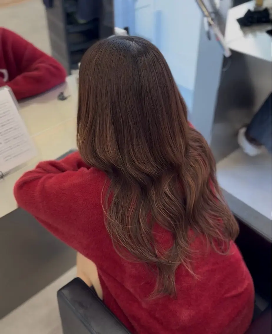 ロング カラー ブリーチ ブラウンカラー ココアブラウン ブリーチなしカラー ボブ ヘアカラー エクステ ベージュ/エクステ /職人/KENTAのヘアスタイル