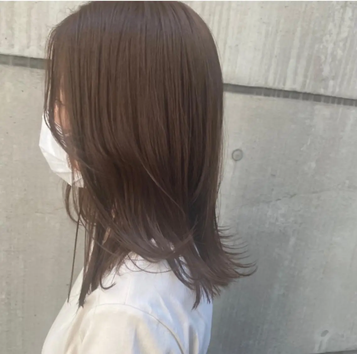 セミロング 透明感ニュアンス 柔らかstyle🤍のヘアスタイル