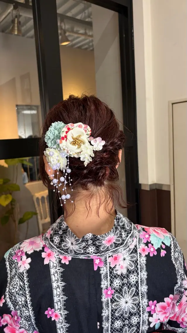 ミディアム ヘアセット 𝐚𝐨𝐢/メンズ 髪質改善/ヘアセットのヘアスタイル