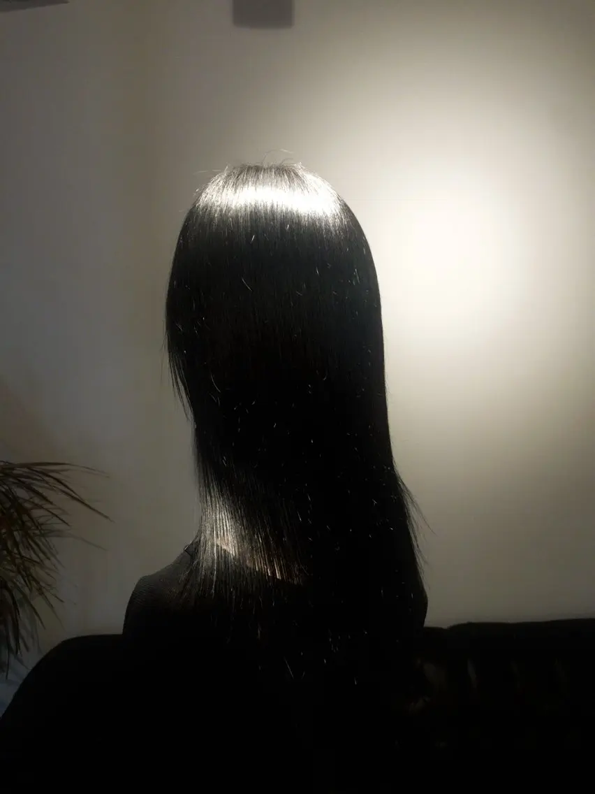 ロング カラー 黒髪 ブルーカラー ブルーブラック 平塚/透明感カラー/ 湘南/結花のヘアスタイル
