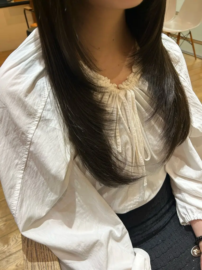 ロング カラー ヘアカラー 透明感カラー/ 艶カラー/ここ🍒のヘアスタイル