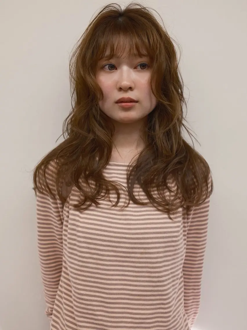 ロング カラー カット ヘアカラー パーマ/透明感カラー 元町🌱takutoのヘアスタイル