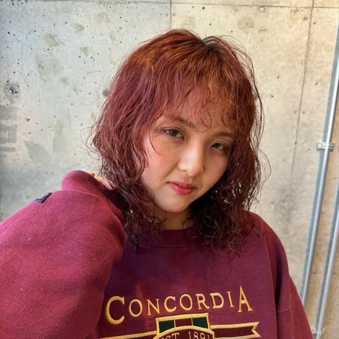 セミロング パーマ 透明感ダブルカラー ×レイヤー🌝ﾘｵのヘアスタイル
