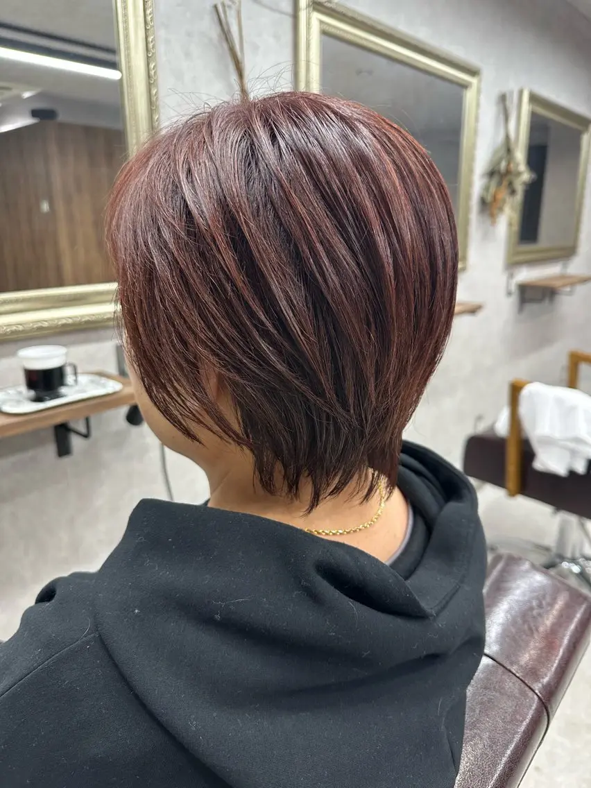 ショート カラー カット ヘアカラー トリートメント Lien 深井店のヘアスタイル