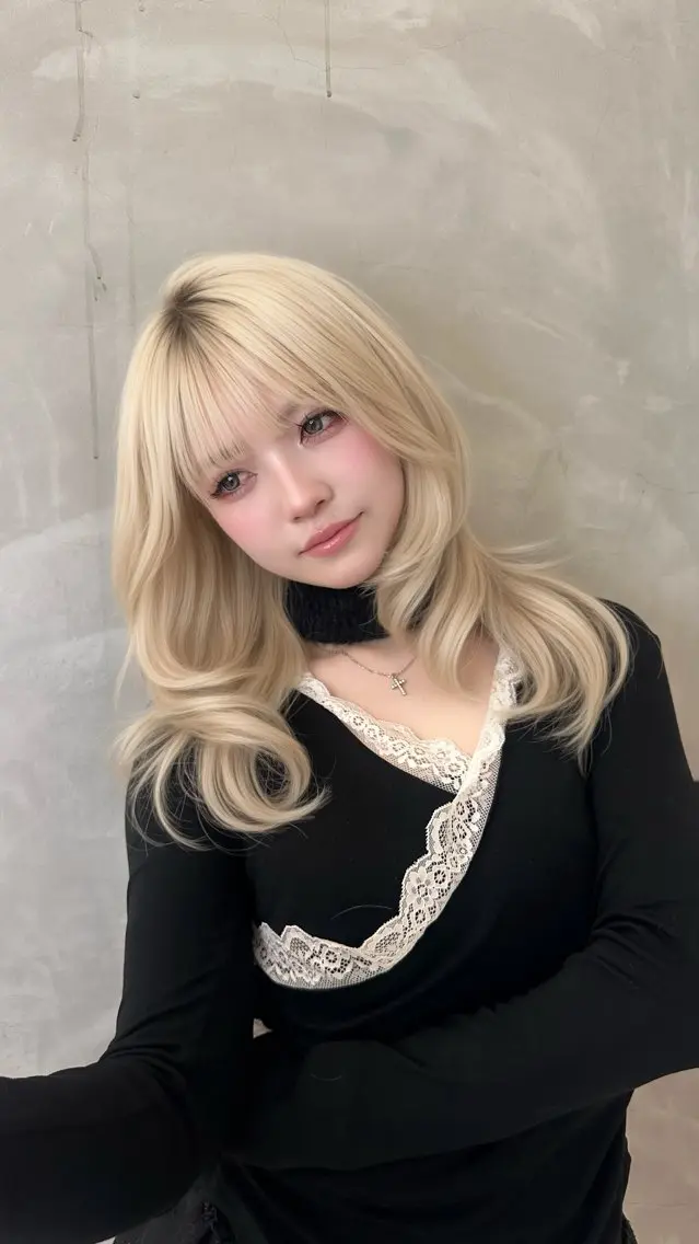 ロング カラー カット 上品モテヘア🩶 karen🩶のヘアスタイル