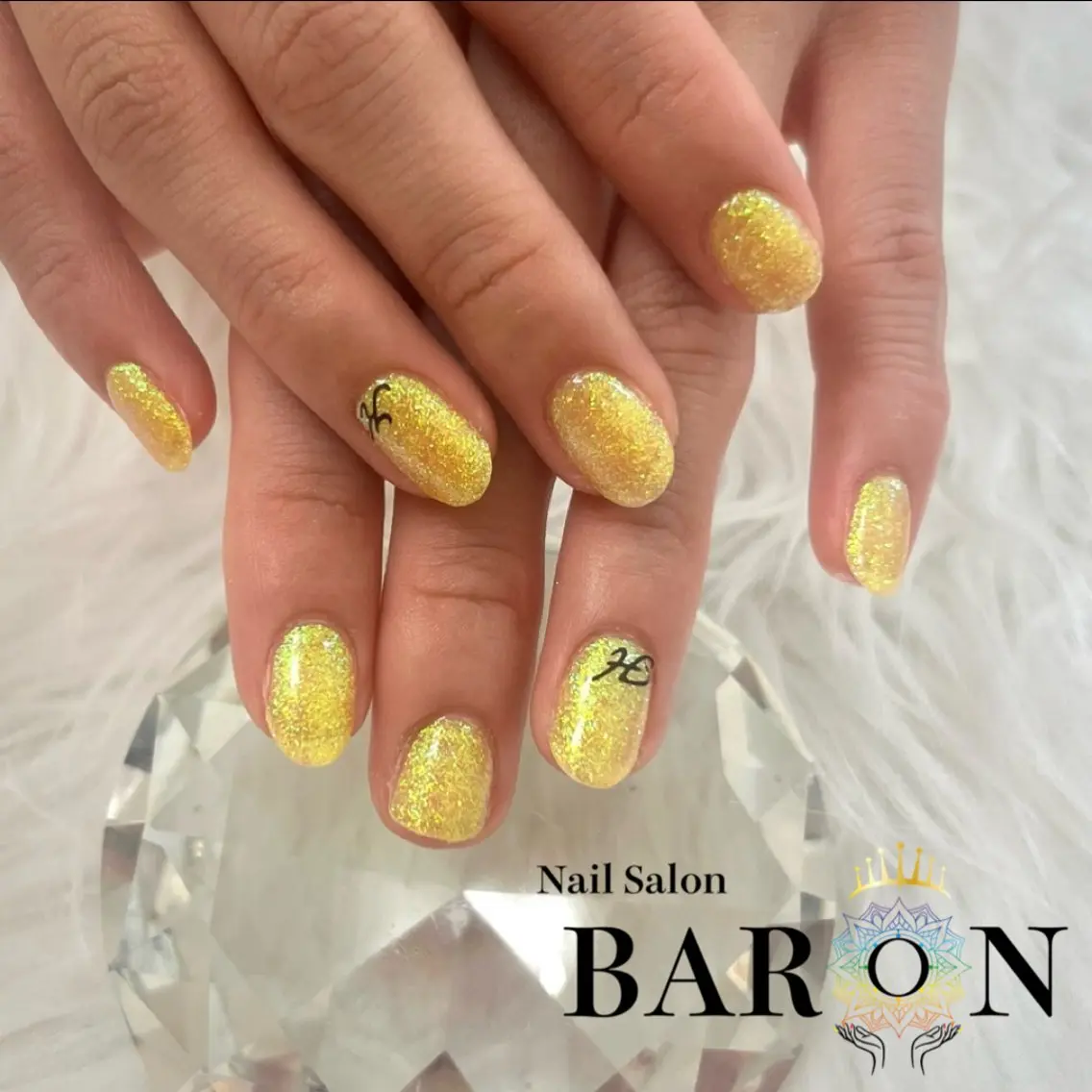 ネイル ラメ(グリッター) シンプルネイル ハンドネイル BARON♛︎ HARUSEのネイルデザイン