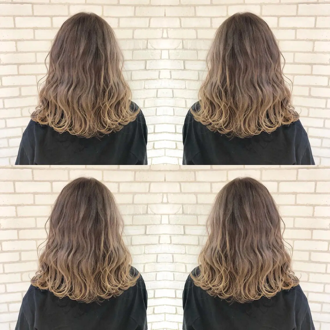 ミディアム カラー グレージュ 佐藤 高徳のヘアスタイル