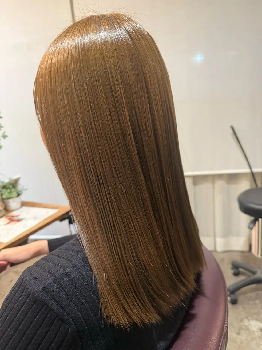 カラー ブリーチ 透明感カラー ブリーチなしカラー 【透明感カラー】 上村響月のヘアスタイル