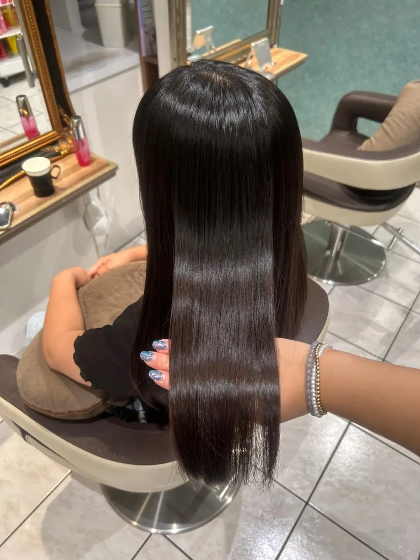 ロング 縮毛矯正 Ash西葛西 今井のヘアスタイル