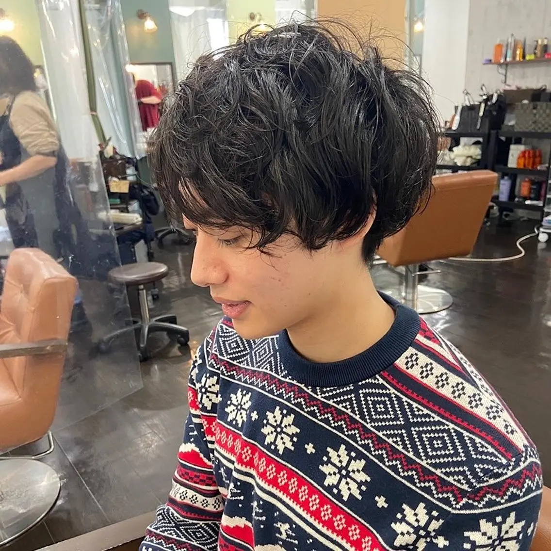 ショート カラー パーマ ヘアアレンジ メンズ キッズ ネイル マツエク・マツパ アイブロウ モヒカン マッシュ 学生（メンズ向け） ソフトモヒカン メンズアイブロウ 久木原 ゆりのヘアスタイル