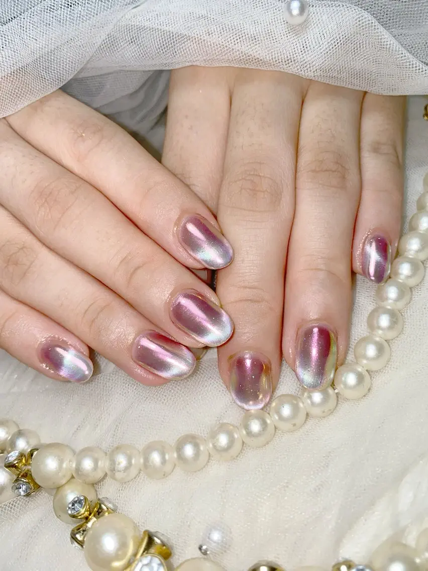 ネイル ジェルネイル ミラーネイル Feel千葉♡ Akaneのネイルデザイン