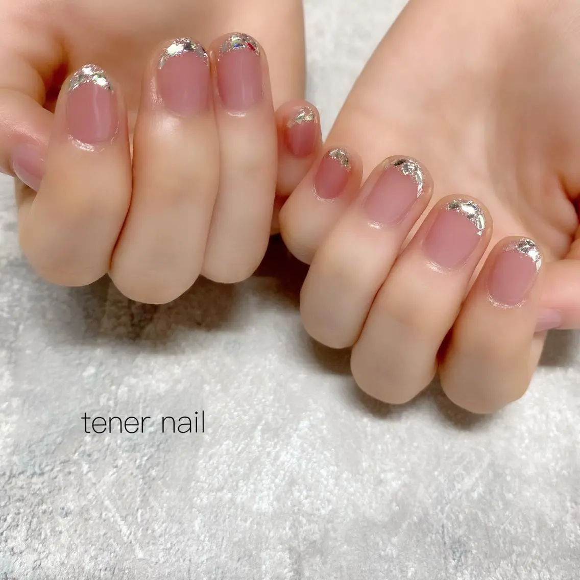 ネイル フレンチネイル ガラスフレンチ ブライダルネイル テネルネイル tener nailのネイルデザイン