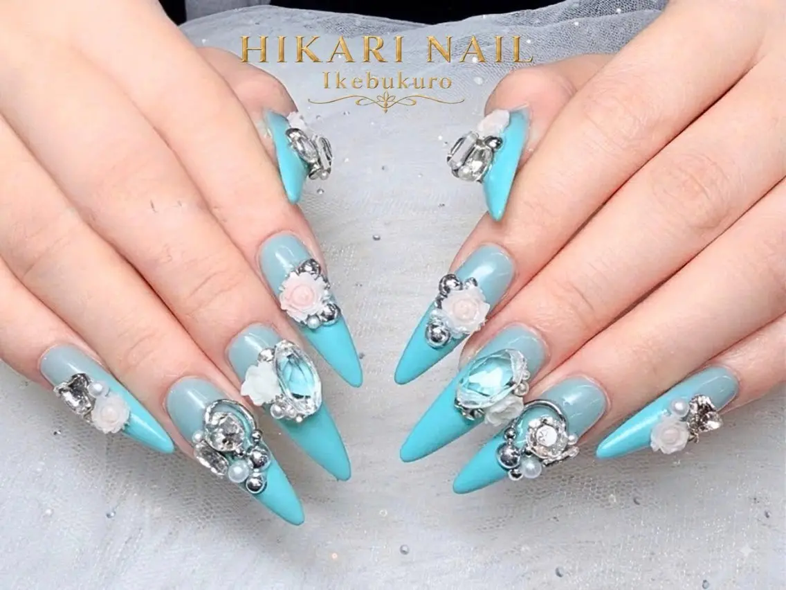 ネイル チークネイル 長さ出し フレンチネイル ガーリー ハロウィン ハンドネイル HikariNail Ikebukuroのネイルデザイン