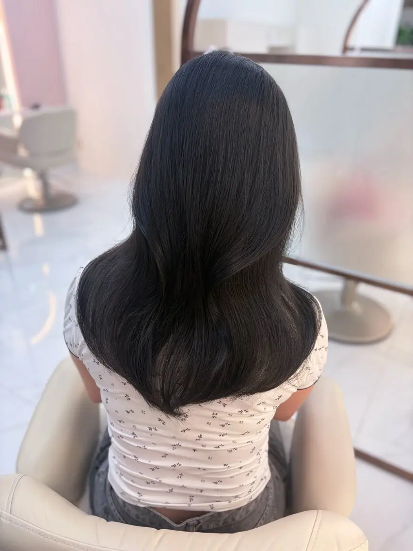 カラー ダークグレー ダークグレージュ グレージュ 🩰⌇韓国風マツパ 京都⌇kyokaのヘアスタイル