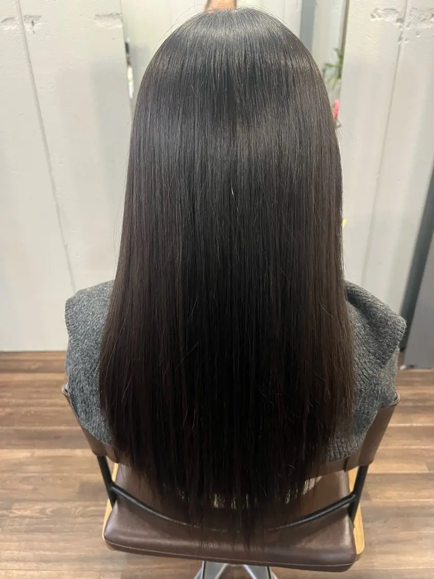 ロング ハイライト 縮毛矯正 トリートメント terra🌈大久保 睦美のヘアスタイル