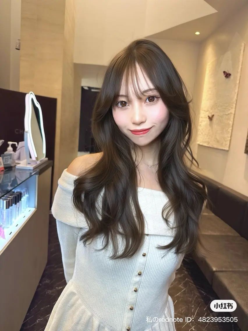 ロング ヘアカラー 韓国✖️網紅🖤 パーマYURIYAのヘアスタイル