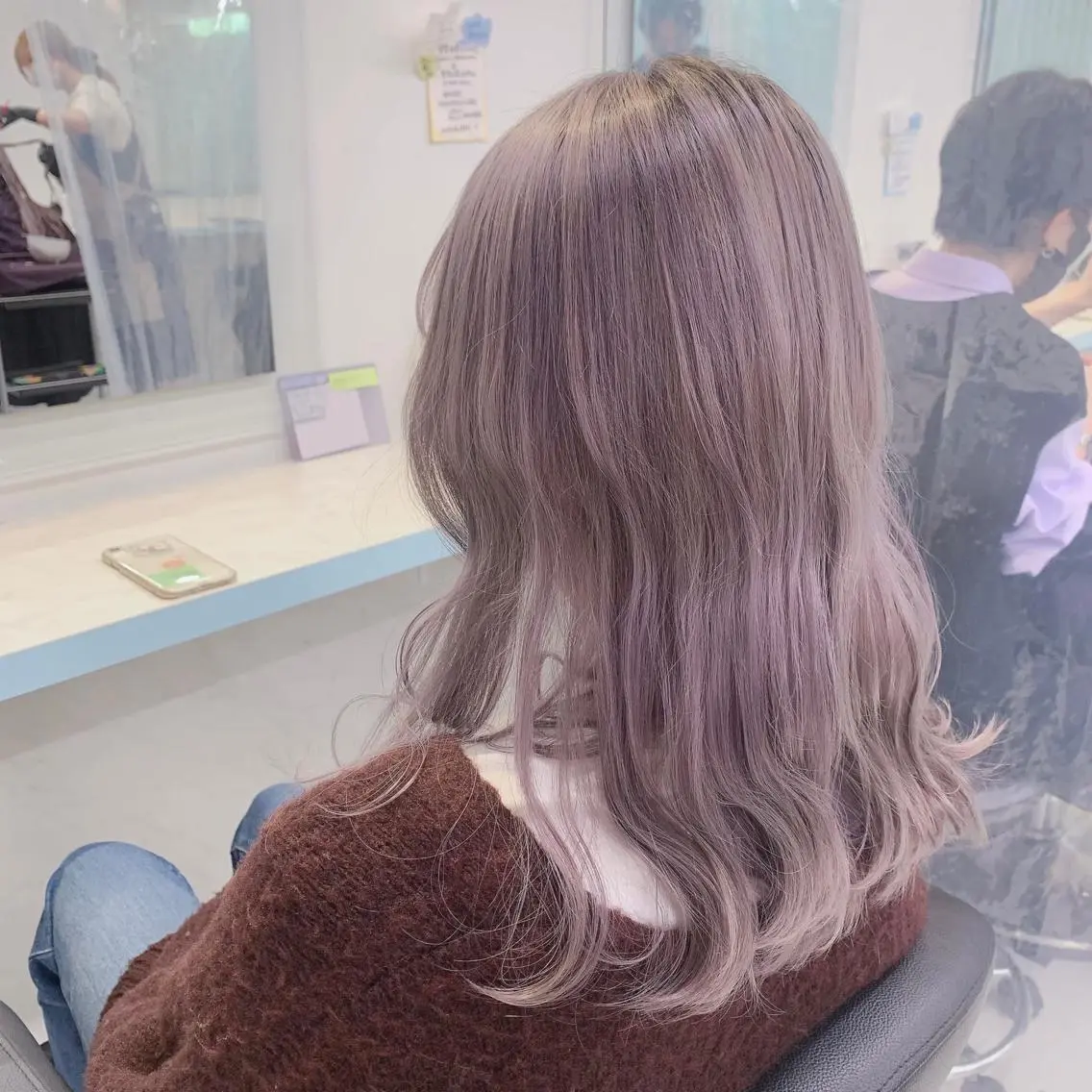 ミディアム カラー 乾かすだけで美髪✨ 髪質改善専門/鈴木遼のヘアスタイル