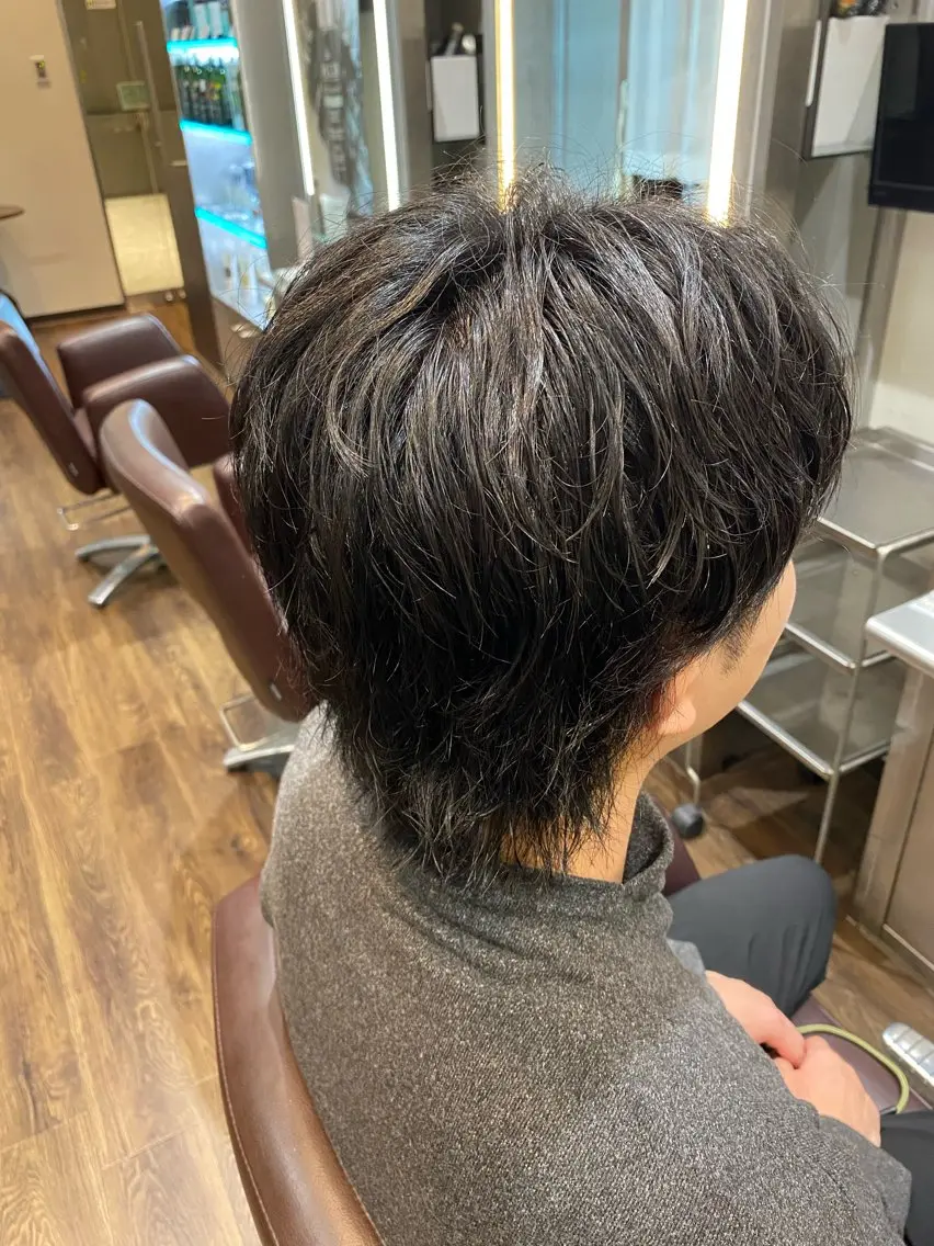ミディアム ミディアムパーマ ウルフカット 谷口 雅門のヘアスタイル