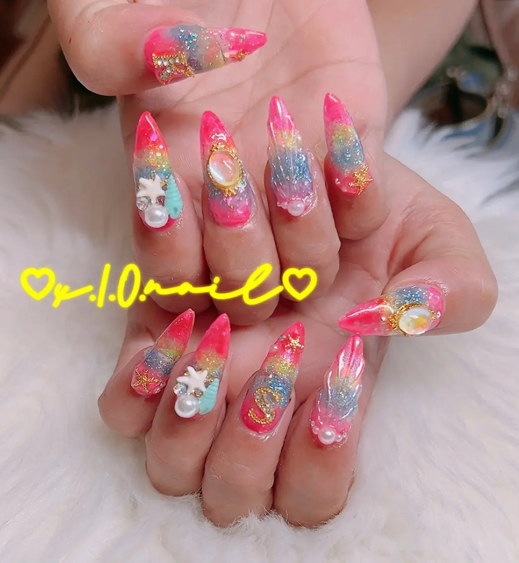 ネイル アニマル柄 アートネイル ニュアンスネイル ハンドネイル x.1.0.nail ♡Cのネイルデザイン